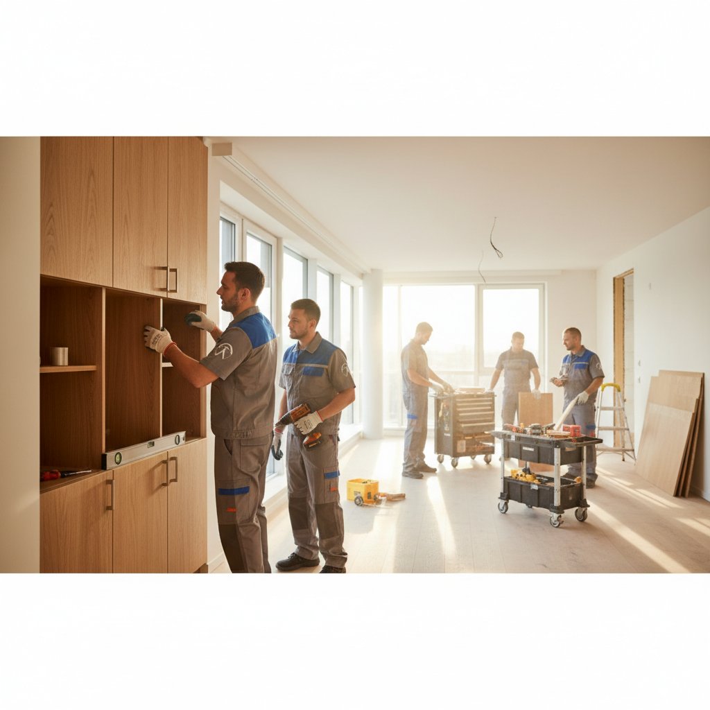 Barizi renovation team working on apartment project